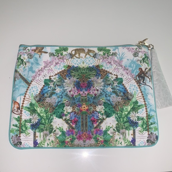 CAMILLA *Moon Garden* small canvas clutch bag pouch pochette sac - Picture 4 of 6